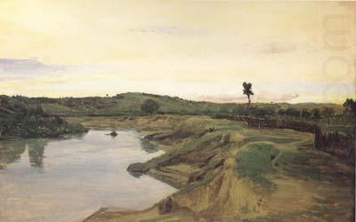 La promenade du Poussin (mk01), Jean Baptiste Camille  Corot